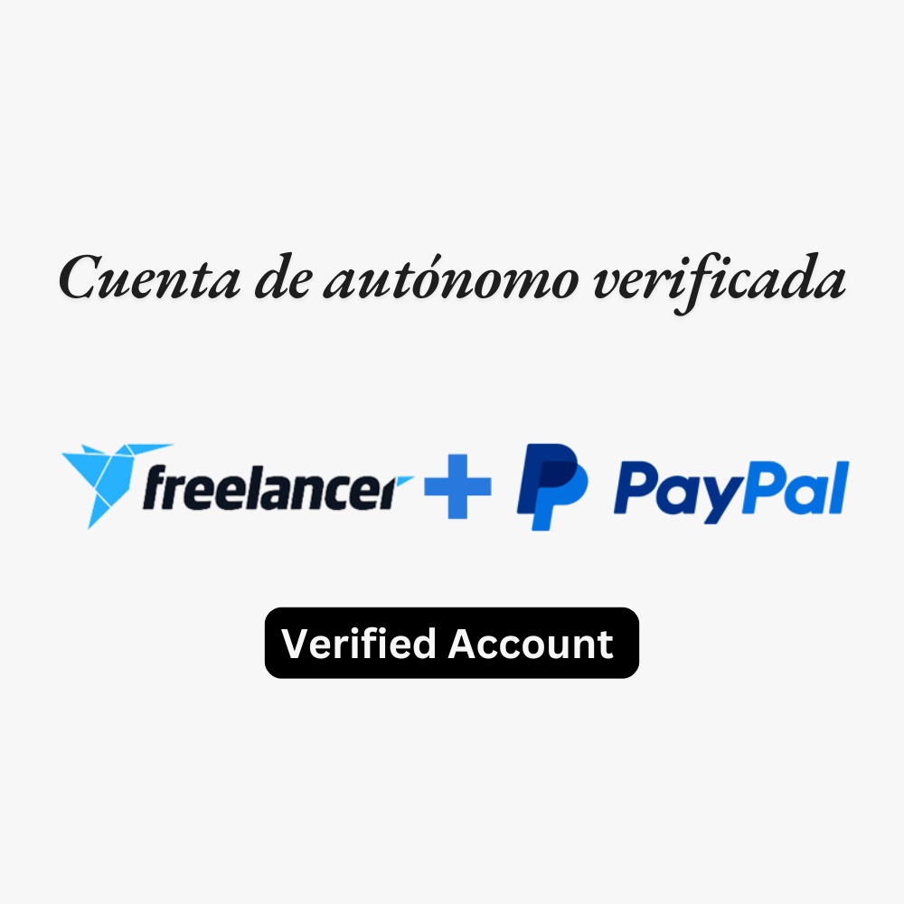 Comprar cuenta freelance verificada + cuenta Paypal